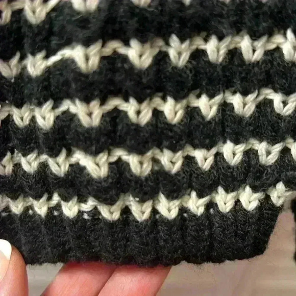 Michael Stars Knit Open Cardigan Sweater Size Small Black & White - Picture 6 of 8